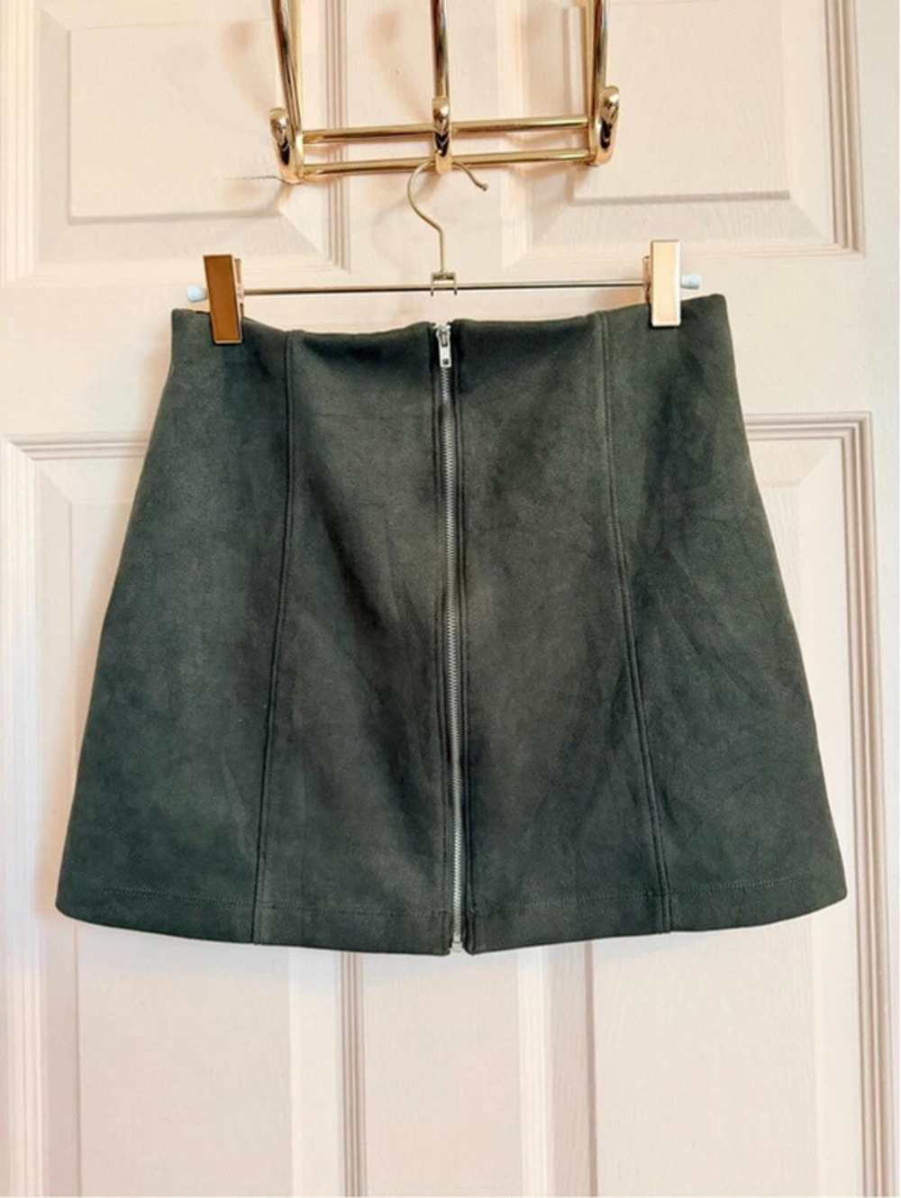 Green zip front have skirt